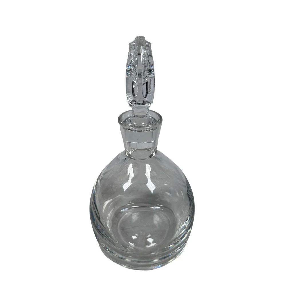 Steuben Equestrian‎ Horse Head Stopper Crystal Decanter Bottle Signed The Grove
